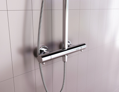 картинка DX218092000 Option, душевая система с ТМС для душа: верхний душ 230*230мм, ручной душ 120мм, 3 режим от магазина Сантехстрой