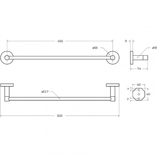 картинка Полотенцедержатель Cezares Relax RELAX-TH-50-BORO Брашированное золото от магазина Сантехстрой