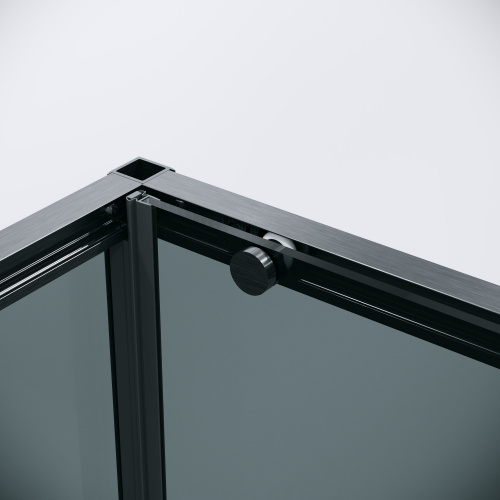 картинка Душевая перегородка 200.K33.01.90.42.10 Galaxy (90*195) графит сатин, стекло тонированное, 1 место от магазина Сантехстрой