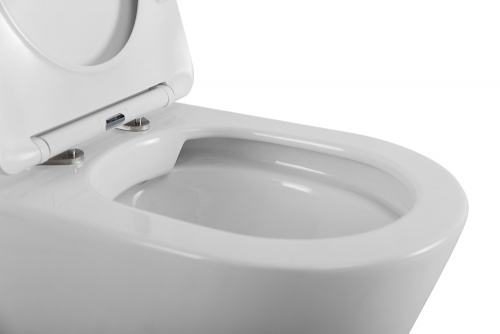 картинка Унитаз приставной безободковый с сиденьем BelBagno FLAY-R BB1003CBR/SC от магазина Сантехстрой