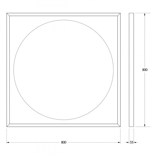 картинка Зеркало с LED-подсветкой настенное ECLIPSE DEFESTO 80x80 см, DF 2238 от магазина Сантехстрой