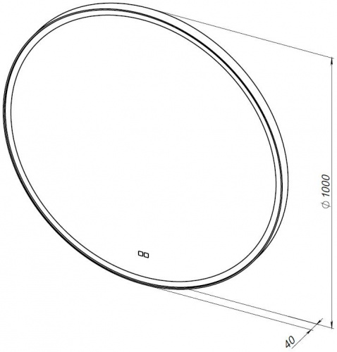 картинка Зеркало Aquanet Тренд 100 черный от магазина Сантехстрой