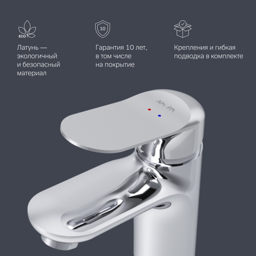 картинка F85C02100 Sunny, смеситель для умывальника, хром, шт от магазина Сантехстрой