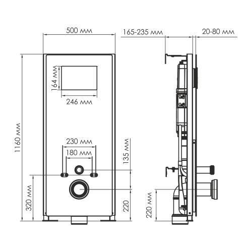 картинка Abens 20TLT.010.ME.BL.PG03 Система инсталляции для унитазов от магазина Сантехстрой