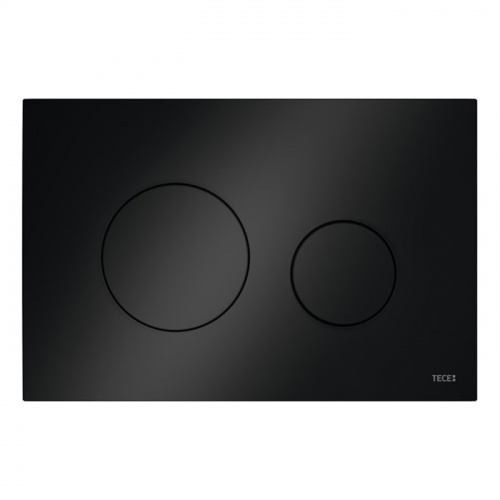 картинка TECEloop 2.0 Пластиковая панель смыва унитаза для системы двойного смыва, черный глянц. от магазина Сантехстрой