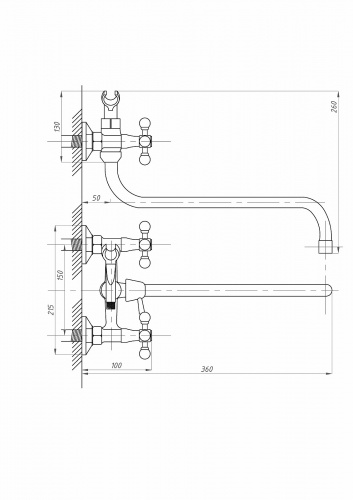 фото смеситель для ванны псм psm-156-89 хром