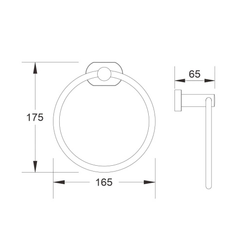 картинка Кольцо для полотенец BELZ B90504, вороненая сталь от магазина Сантехстрой