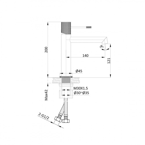 картинка Смеситель для раков. Desire VBF-1D1CH цвет хром от магазина Сантехстрой