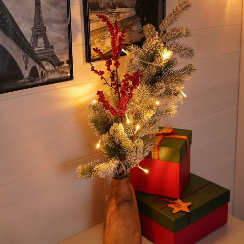 картинка Гирлянда светодиодная универсальная 10 LED,  1,2 метра,  прозрачный ПВХ,  теплое белое свечение,  батарейки 2хАА NEON-NIGHT от магазина Сантехстрой