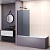 картинка Шторка на ванну RGW SC-150-B 60*150 профиль Чёрный стекло Тонированное(серое) от магазина Сантехстрой