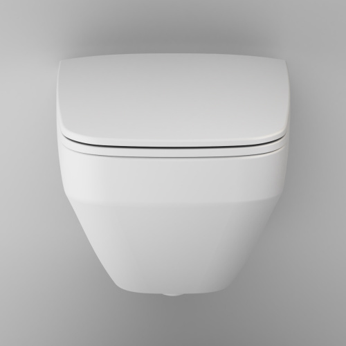 картинка C50A1700MWSC Inspire V2.0 подвесной унитаз FlashClean с сиденьем микролифт, бел мат от магазина Сантехстрой