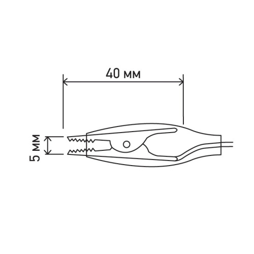 картинка Зажимы «крокодил» 5 А 40 мм с проводом 10 пар REXANT от магазина Сантехстрой