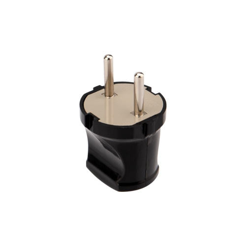 картинка Вилка прямая без з/к 6А черная REXANT от магазина Сантехстрой