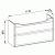 картинка Laufen New Classic База под раковину подвесная , 1180х320х670 мм, 2 ящика, цвет белый глянцевый (для раковины 813858) от магазина Сантехстрой