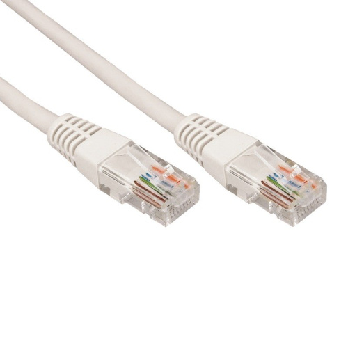 картинка Шнур коммутационный,  патч-корд U/UTP RJ45-RJ45, CAT 5e,  3м,  PVC серый REXANT от магазина Сантехстрой