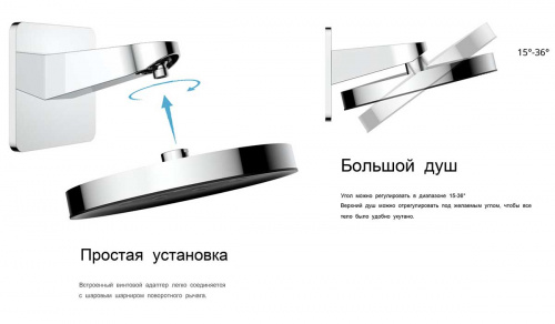 картинка Душевой комплект Inspire VSFW-3I21MT3CH встраиваемый, термостатический, двухрежимный, хром от магазина Сантехстрой