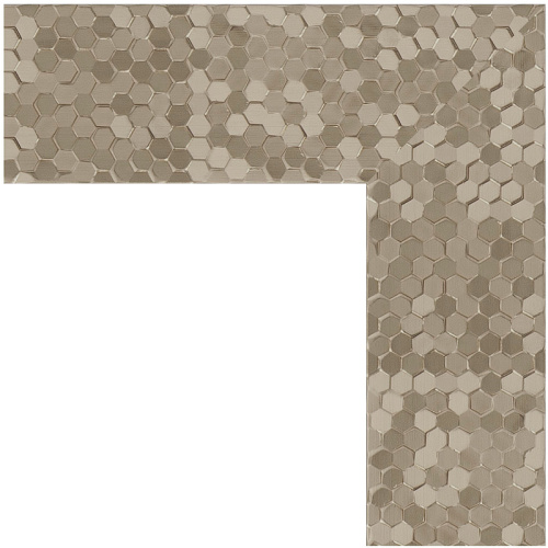 картинка Зеркало Evoform Definite 136х76 BY 3308 в багетной раме - Соты титан 70 мм от магазина Сантехстрой