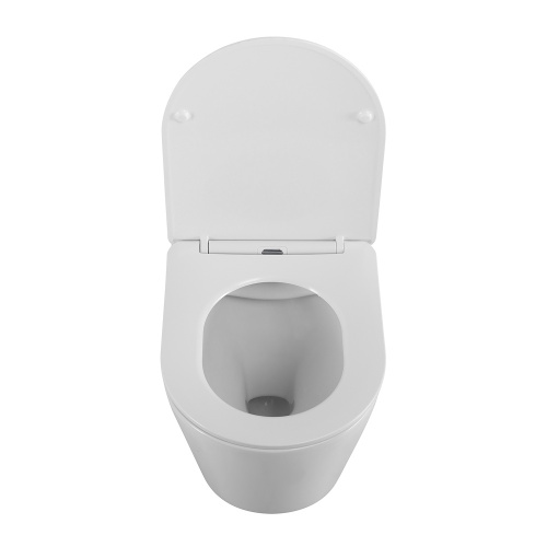 картинка Унитаз подвесной безободковый с сиденьем BelBagno FLAY-R BB053CHR/SC от магазина Сантехстрой