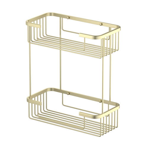 картинка Полка двойная Timo Saona золото матовое (13083/17) от магазина Сантехстрой
