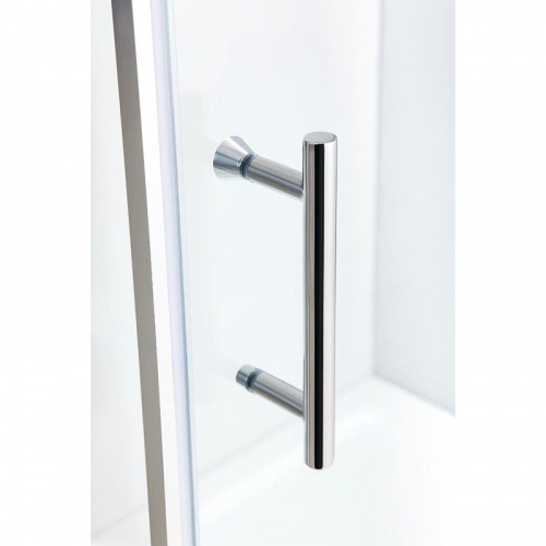 картинка Душевой уголок Black&White Stellar Wind S102 100х100 1021010 профиль Серебристый хром стекло прозрачное от магазина Сантехстрой