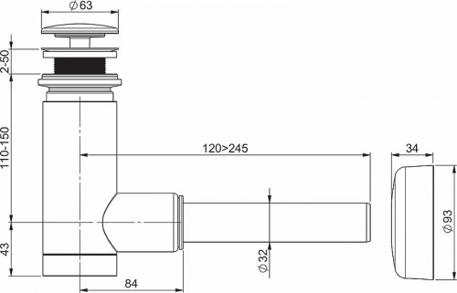 картинка Сифон для раковины Ravak X01723 Белый Хром от магазина Сантехстрой