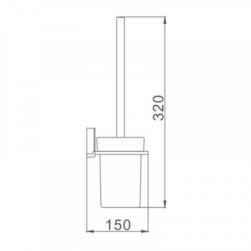 картинка Ершик Haiba хром (HB8810) от магазина Сантехстрой