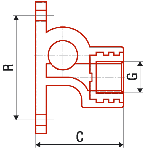 картинка Настенный тройник (Сквозной настенный угольник) 25x1/2" AlcaPipe PPR (AB220025012) от магазина Сантехстрой