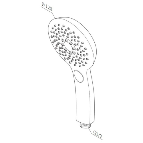 картинка F0250A000 Inspire V2.0, ручн.душ, 120 мм, 3 ф-ции,  хром, шт от магазина Сантехстрой