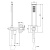 картинка Gessi Eleganza Душевой комплект: вывод на 1/2”, держатель, шланг 1,5м и душевая лейка, цвет: хром от магазина Сантехстрой