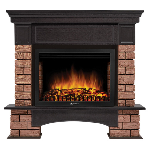 картинка Портал Firelight Forte Wood 25 камень темный, шпон венге от магазина Сантехстрой