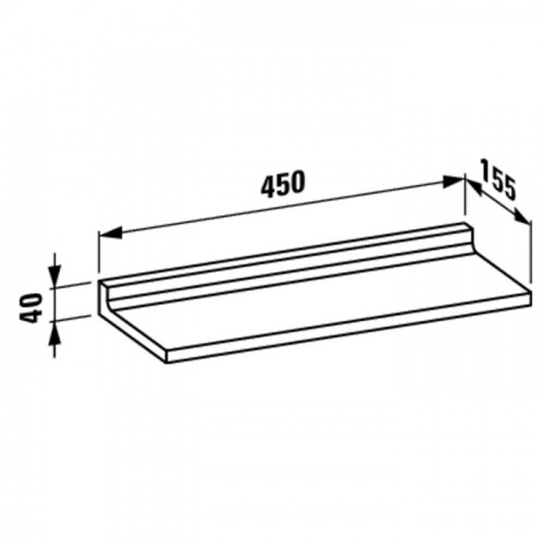 картинка Laufen Kartell Полка  450х155мм, цвет: белый от магазина Сантехстрой