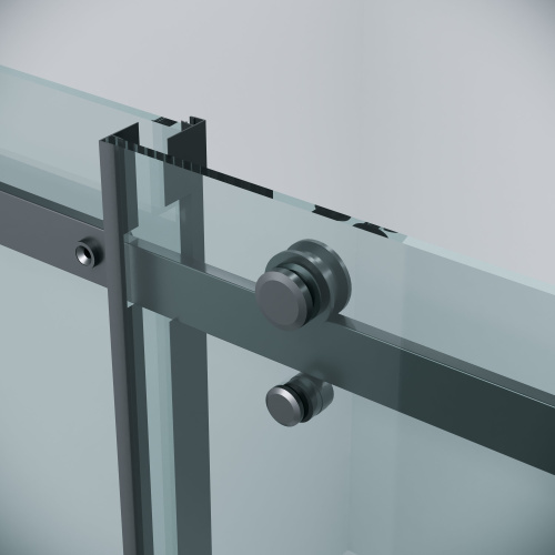 картинка Душевая перегородка 200.K33.04.80.21.00 Classic (80*195) черный матовый, стекло прозрачное, 1 место от магазина Сантехстрой