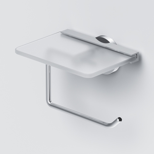 картинка A85A341500 X-Joy, Держатель для туалетной бумаги с полкой, хром от магазина Сантехстрой