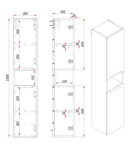 картинка Пенал Дион Фисташковый от магазина Сантехстрой