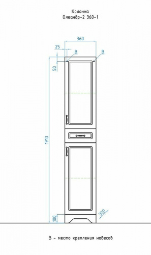 картинка Пенал Style Line Люкс 36 лс-00000290 Белый от магазина Сантехстрой