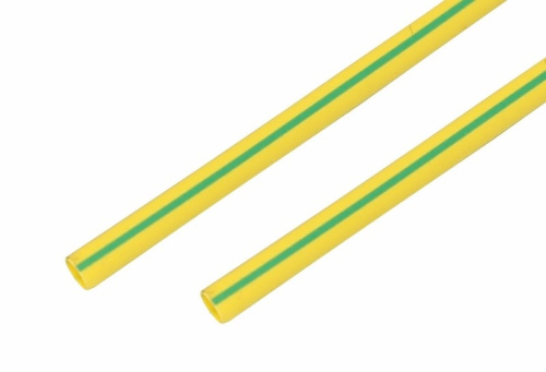 картинка Трубка термоусаживаемая ТУТ нг 15,0/7,5мм,  желто-зеленая,  упаковка 50 шт.  по 1м REXANT от магазина Сантехстрой