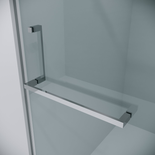 картинка Дверь в нишу 100.K33.03.100.10.00 Pragma (100*195) хром, стекло прозрачное, 1 место от магазина Сантехстрой