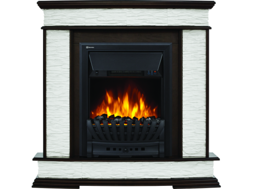 картинка Портал Firelight Scala Classic камень сланец скалистый белый, шпон тёмный дуб от магазина Сантехстрой