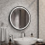 картинка Зеркало Art&Max Livorno AM-Liv-600-DS-F-Nero 60x60 с подсветкой, черный от магазина Сантехстрой