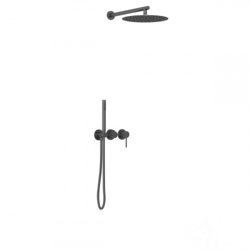 картинка Душевой комплект Groove VSFW-4G01GM встраиваемый, двухрежимный, вороненая сталь от магазина Сантехстрой