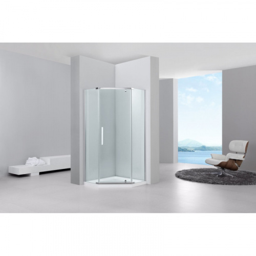 картинка Душевой уголок 100х100 см Black & White Stellar Wind 3051010 прозрачное от магазина Сантехстрой