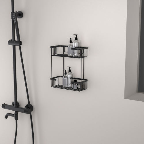 картинка Полка двойная Timo Saona черный (13083/03) от магазина Сантехстрой