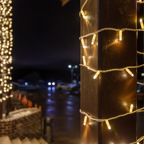 картинка Гирлянда Нить 10м,  с эффектом мерцания,  белый ПВХ,  230В,  цвет Тёплый белый от магазина Сантехстрой