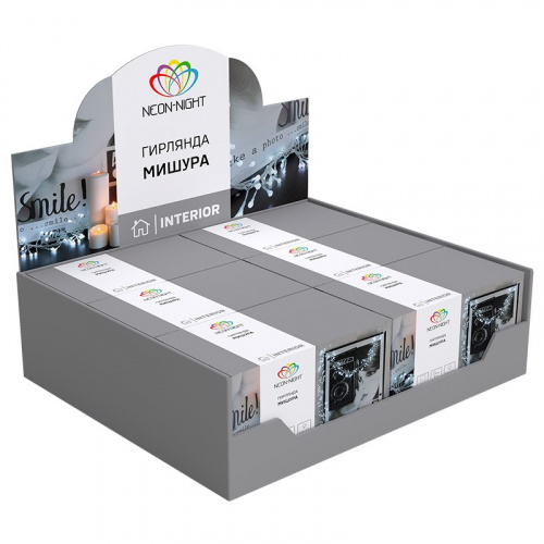 картинка Гирлянда Мишура LED 6 м прозрачный ПВХ,  576 диодов,  цвет красный от магазина Сантехстрой