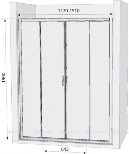 картинка Душевая дверь Ravak Blix BLDP4-150 0YVP0C00Z1 от магазина Сантехстрой