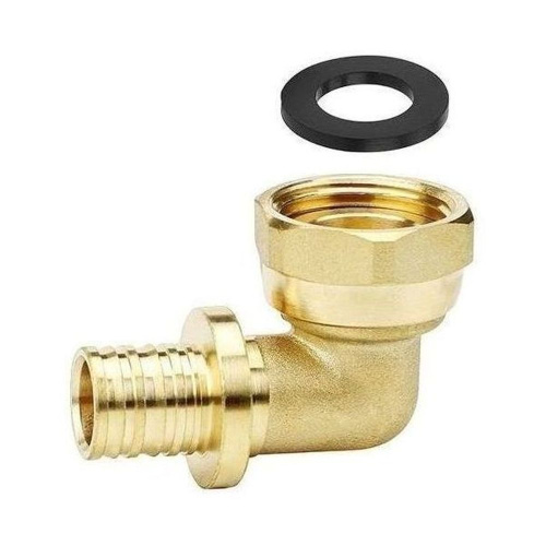 картинка Угол VARMEGA Slide-fit 90 гр., ВР, 20x3/4quot;, с накидн. гайкой, аксиальный, латунь, VM51914 от магазина Сантехстрой