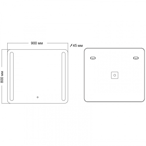 картинка Зеркало Grossman Lara 90 139080 с подсветкой с сенсорным выключателем от магазина Сантехстрой