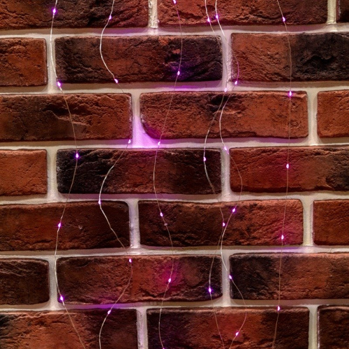 картинка Гирлянда Светодиодный дождь из росы 3х3 м,  розовый,  USB + пульт управления NEON-NIGHT от магазина Сантехстрой