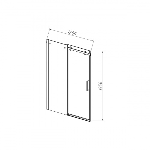картинка Душевая дверь Como-N VDS-4CN120CL, 1200, хром, стекло прозрачное от магазина Сантехстрой