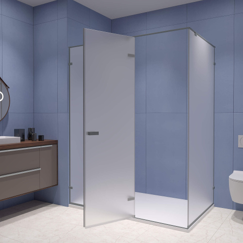 картинка Душевой уголок RGW SV-040-Gr 100* 90*200 профиль Серый стекло Матовое от магазина Сантехстрой